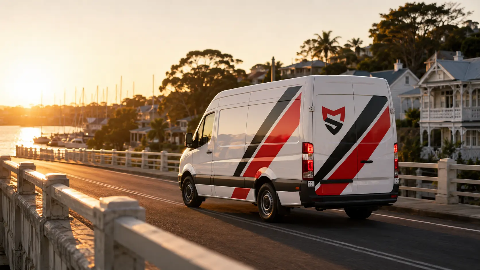 MS Express removalist van near the Barwon Heads bridge, Bellarine Peninsula